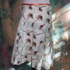 🌼 Fossil Floral A-Line Cotton Skirt